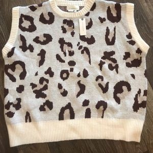 Anthropologie animal print vest, One Size.